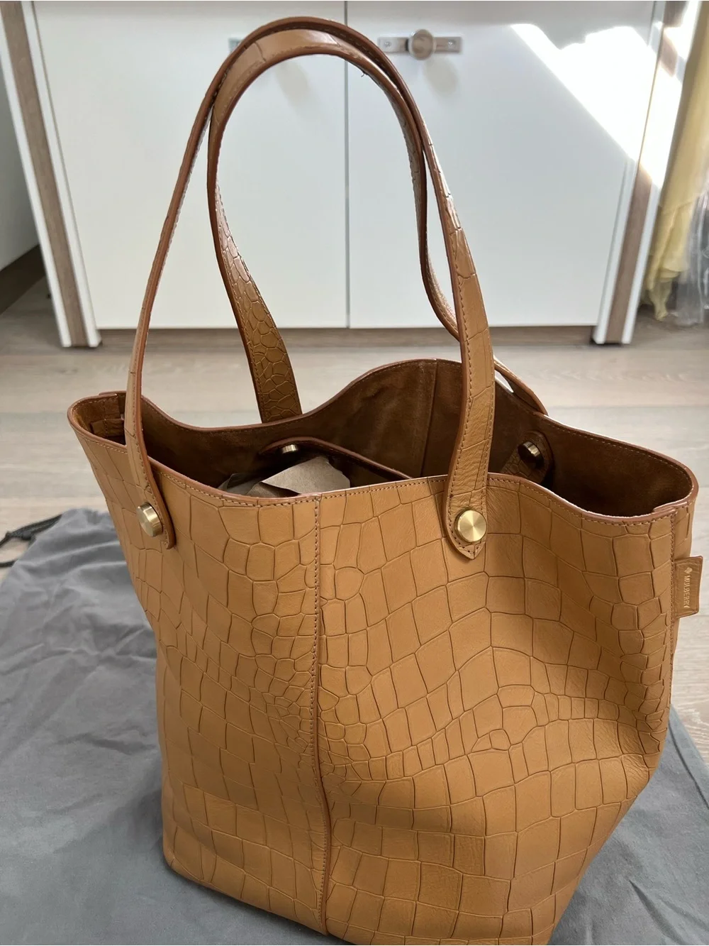 Mulberry Croc-Embossed Leather Kite Tote - Picture 3 of 7